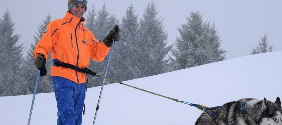 Schneeschuhwanderung mit Huskies 